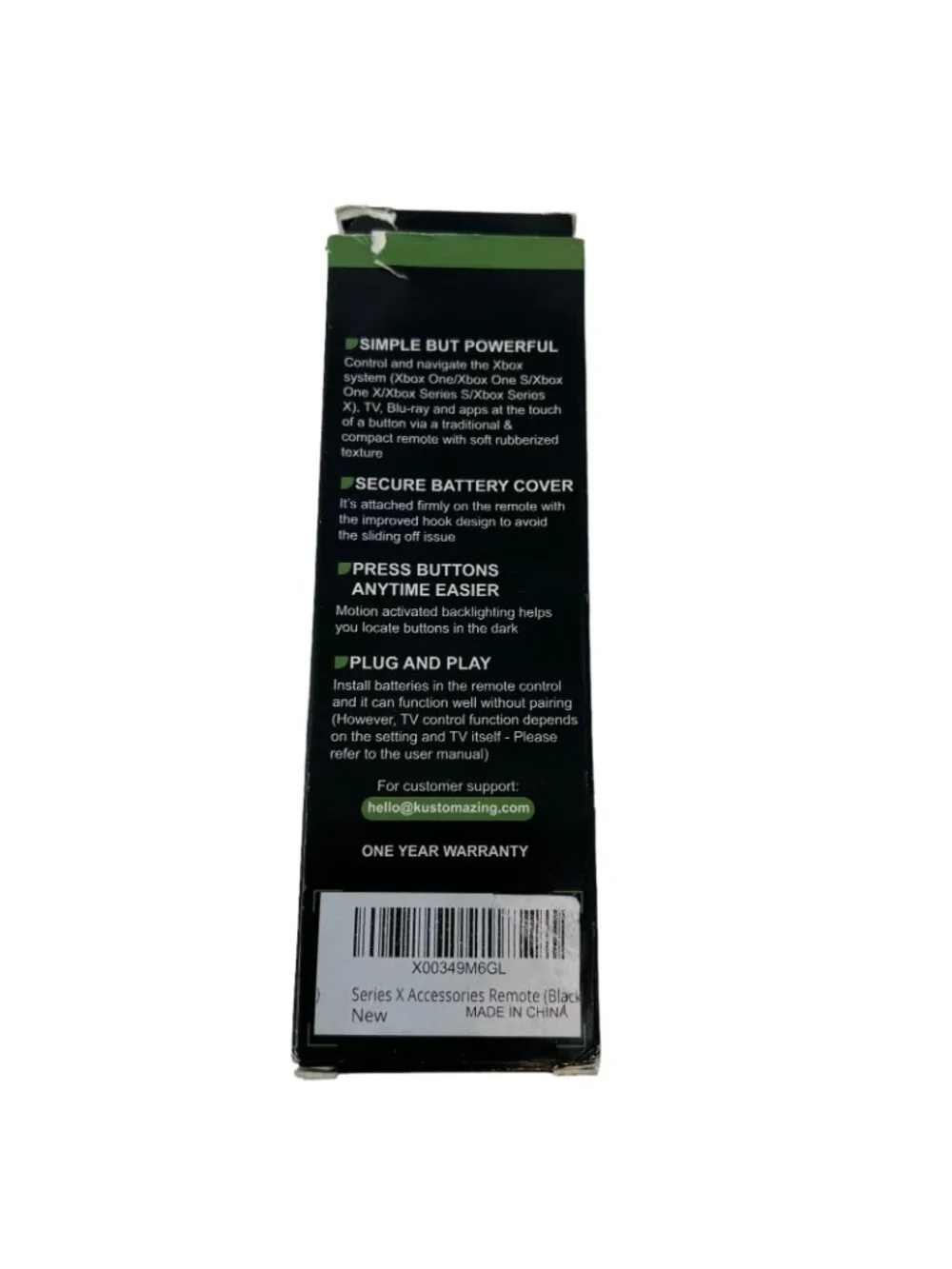 Tyadas Gaming Media Remote Control For Xbox One Series X/S New Black Replacement